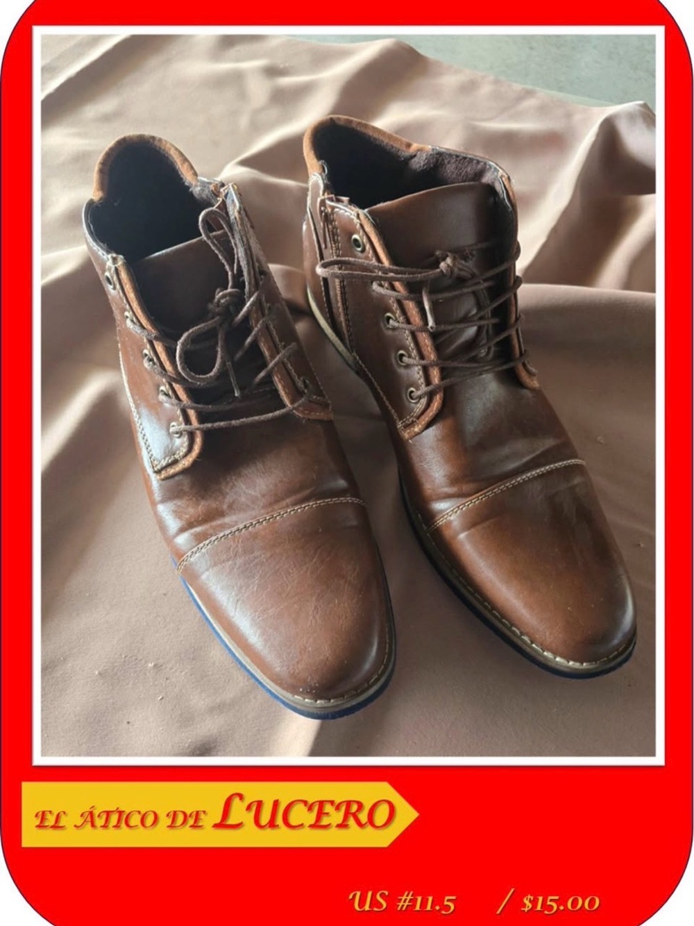 RHODE Men's Brown Leather Chukka Boots